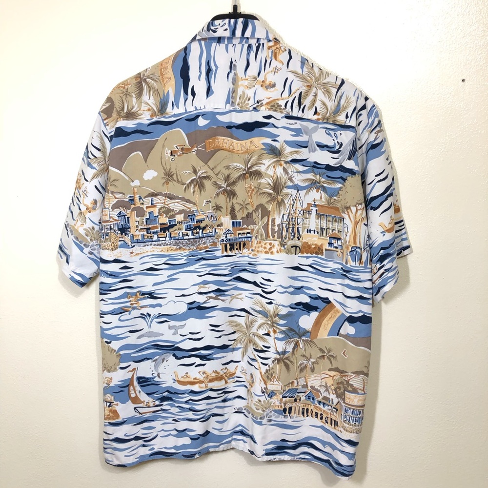 Bobby Chan 100% Silk Button Front Hawaiian Shirt - Picture 4 of 4